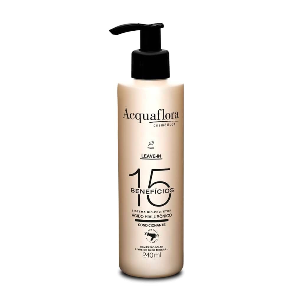 ACQUAFLORA LEAVE IN CONDICIONANTE 15 BENEFICIOS ACQUAFLORA LEAVE IN CONDICIONANTE 15 BENEFICIOS